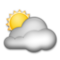 Sun Behind Large Cloud emoji on LG